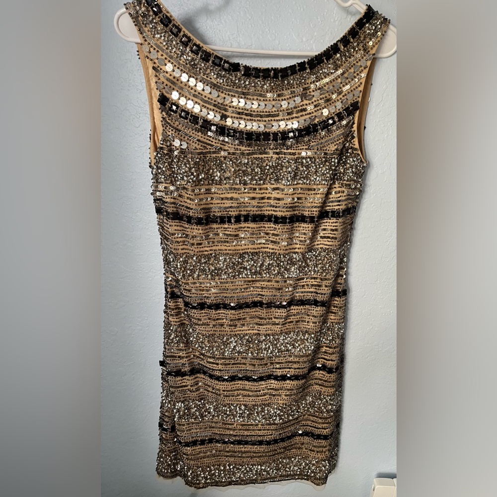 Cache Sequin Dress Size 4